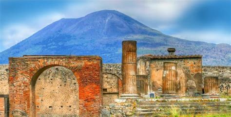 which city was destroyed by volcano|Pompeii .